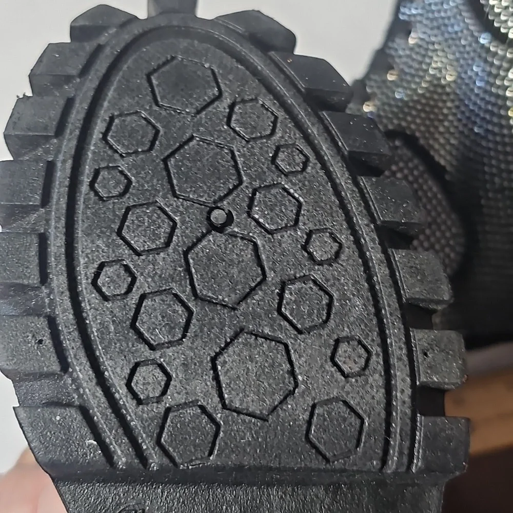 Rouge Black and Silver Rhinestone Studded Platform Boots